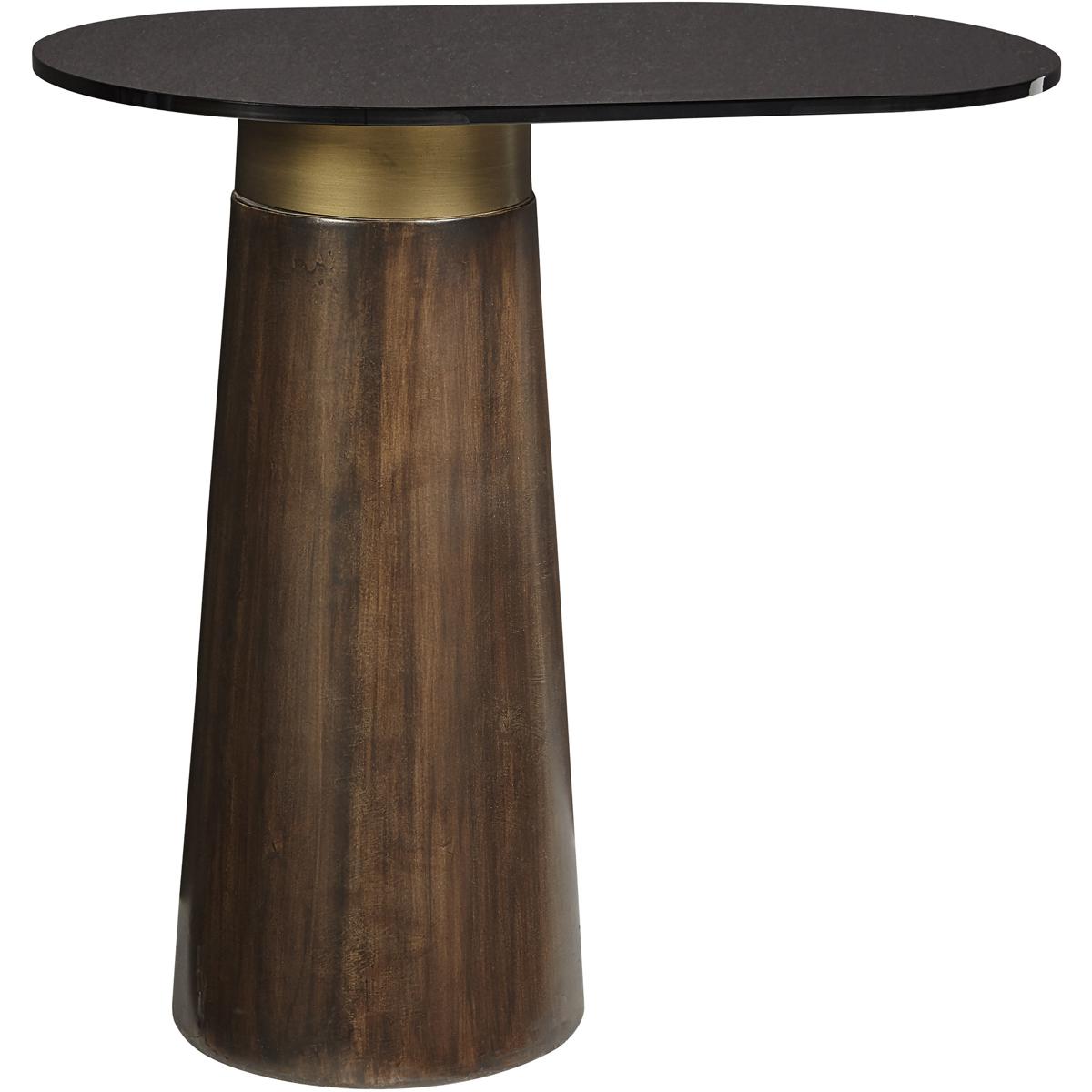SUNPAN 107189 Lamont 23.5 X 22 inch Black / Brown Side Table